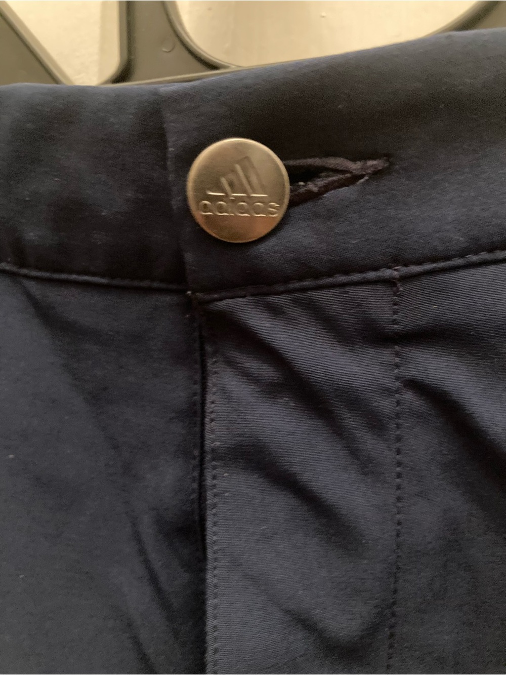 adidas Men's Navy Flat-Front Golf Shorts - Picture 4 of 5